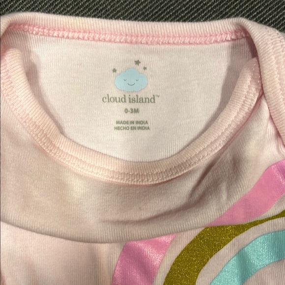 Pink Rainbow Onesie Preloved 0-3 Months - Picture 2 of 4